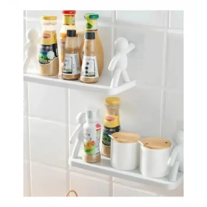 Kaufhier Insan Figürlü Yapışkanlı Çok Amaçlı Duvar Rafı