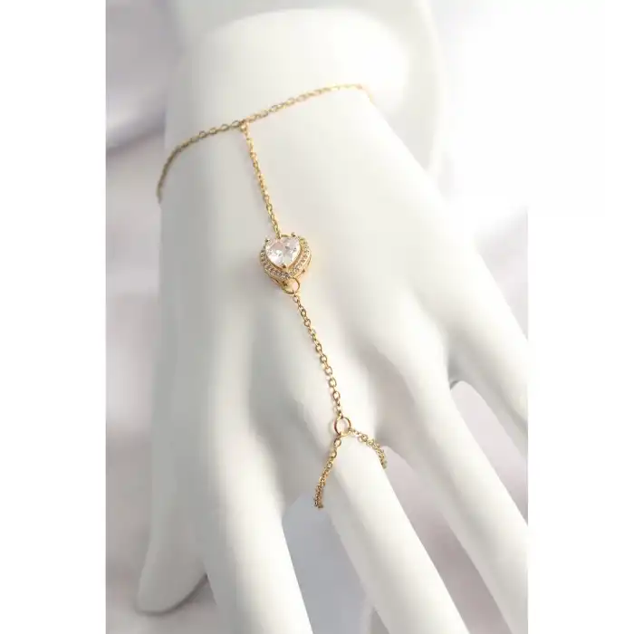 Skygo 316L Çelik Gold Renk Kalp Model Şahmeran - TJ-SN551