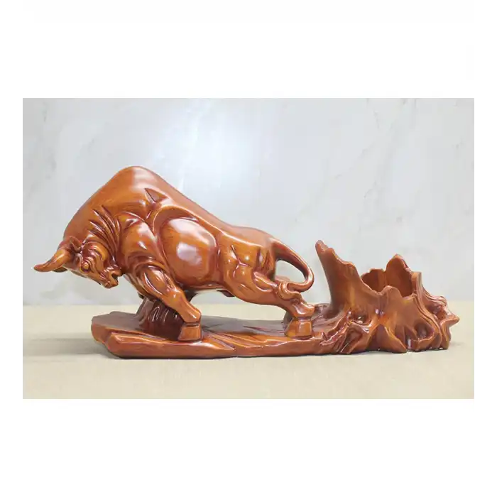 Polyester Boğa Figürü Şaraplık