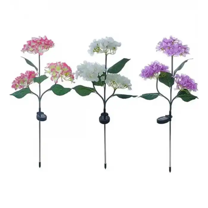 Güneş Enerjili Kazıklı Çiçek LED Lamba