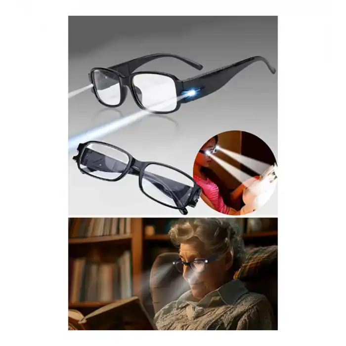 Dinlendirici LED Işıklı Okuma Gözlüğü
