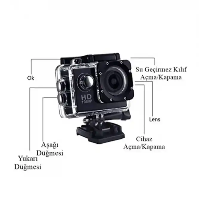 4K Su Geçirmez Wi-Fi Aksiyon Kamerası
