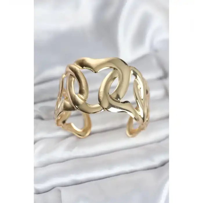 BFS Pirinç Gold Renk Vintage Kadın Bileklik