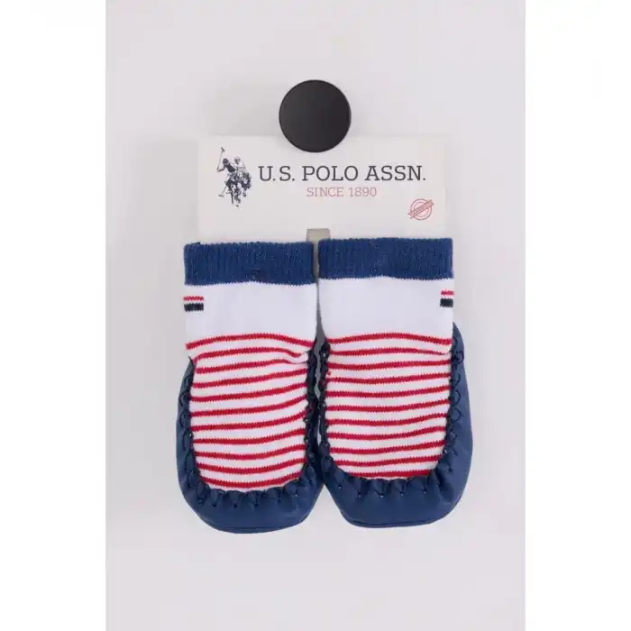 BFS U.S. Polo n Çarık Çorap USB2600 Beyaz-Lacivert
