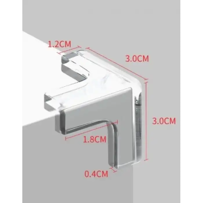 8li Set Silikon Şeffaf Masa Kenarı Koruma Aparatı