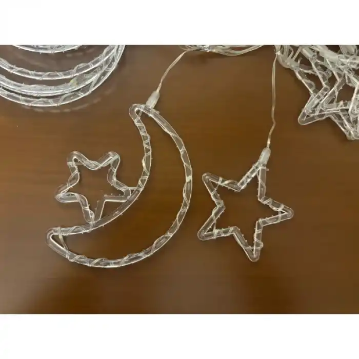 Ay Yıldız Perde Led 10 Saçaklı