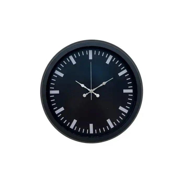 Black Baseline 40 Cm Metal Duvar Saati