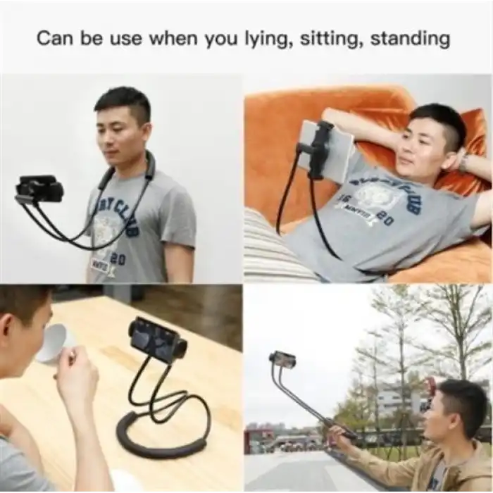 BUFFER® Boyuna Asılan Ergonomik 360 Derece Cep Telefonu Tutucu Stand