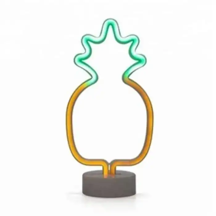 BUFFER® Dekoratif Ananaslı Neon Led Masa Ve Gece Lambası Hediyelik Lamba