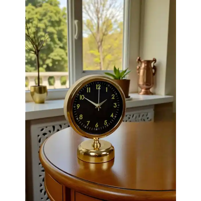 Gold Harmony 25x20 Gold Metal Masa Saati