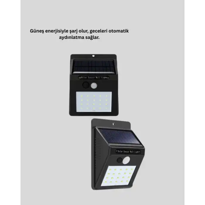 Hareket Algılamalı Solar LED Güvenlik Lambası