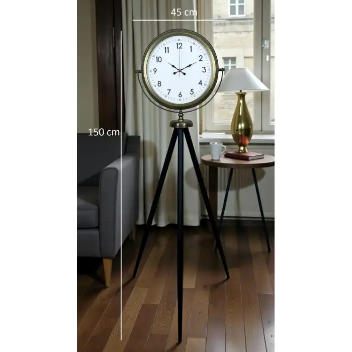 Klasik Eskitme Tripod Ayaklı Saat