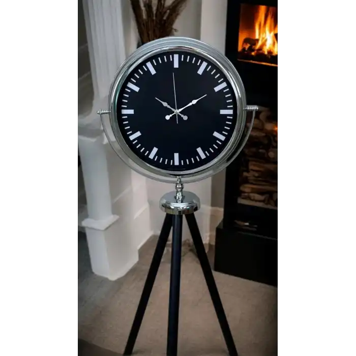 Krom Prime Modern Tripod Ayaklı Saat