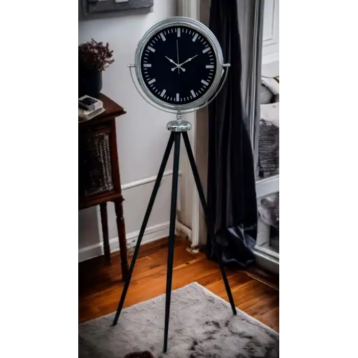 Krom Prime Modern Tripod Ayaklı Saat