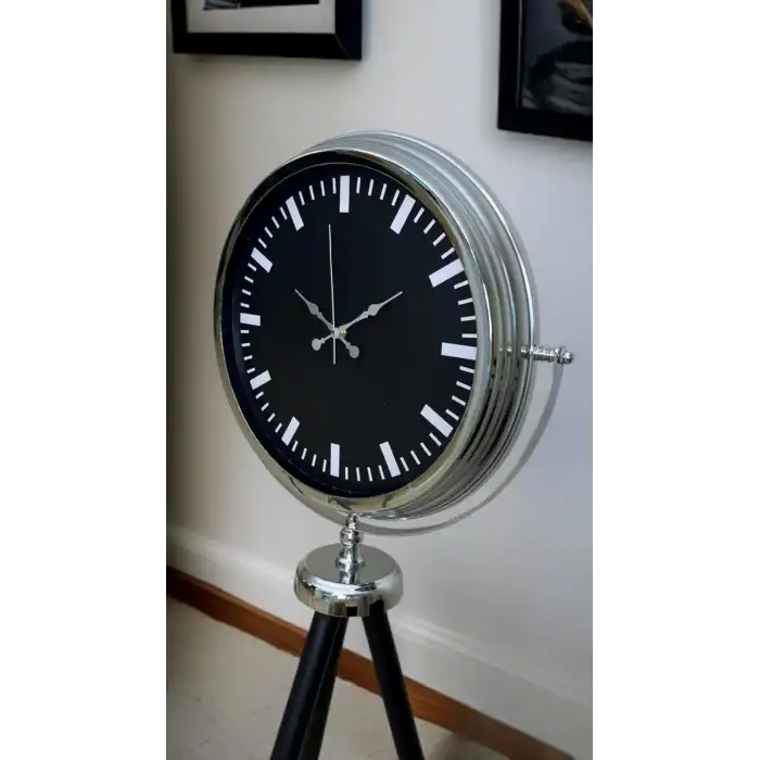 Krom Prime Modern Tripod Ayaklı Saat