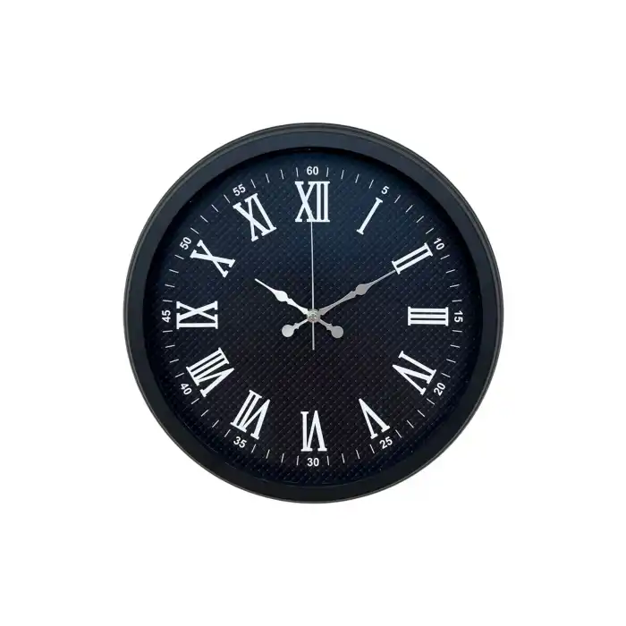 Luxury Black 40 Cm Metal Duvar Saati