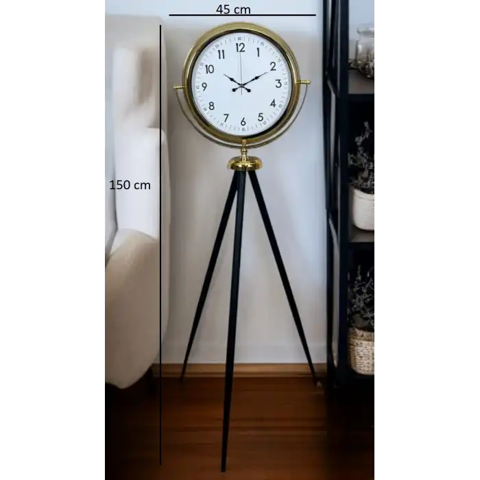 Luxury Gold Tripod Ayaklı Saat