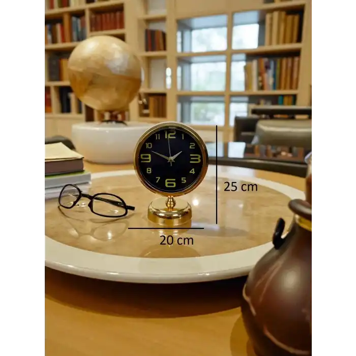 Pure Gold 25 x 20 Cm Metal Masa Saati