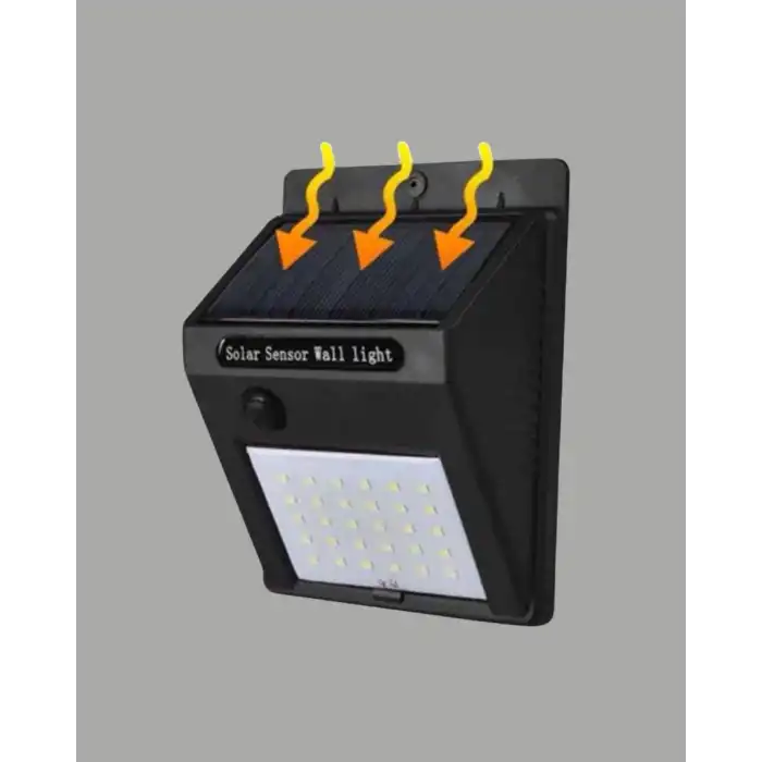 Sensörlü 20 LED Solar Duvar Lambası 3 Metre Algılama Mesafesi