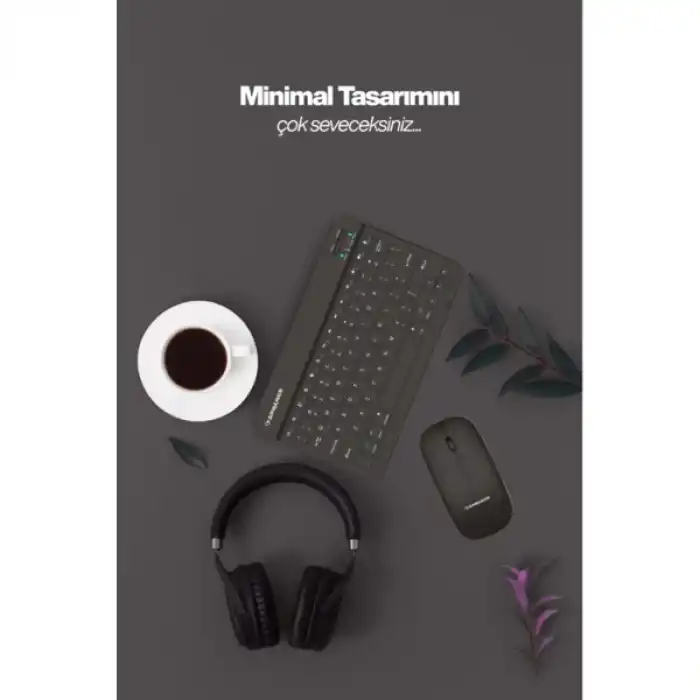 Siyah Kablosuz Klavye Ve Mouse Seti