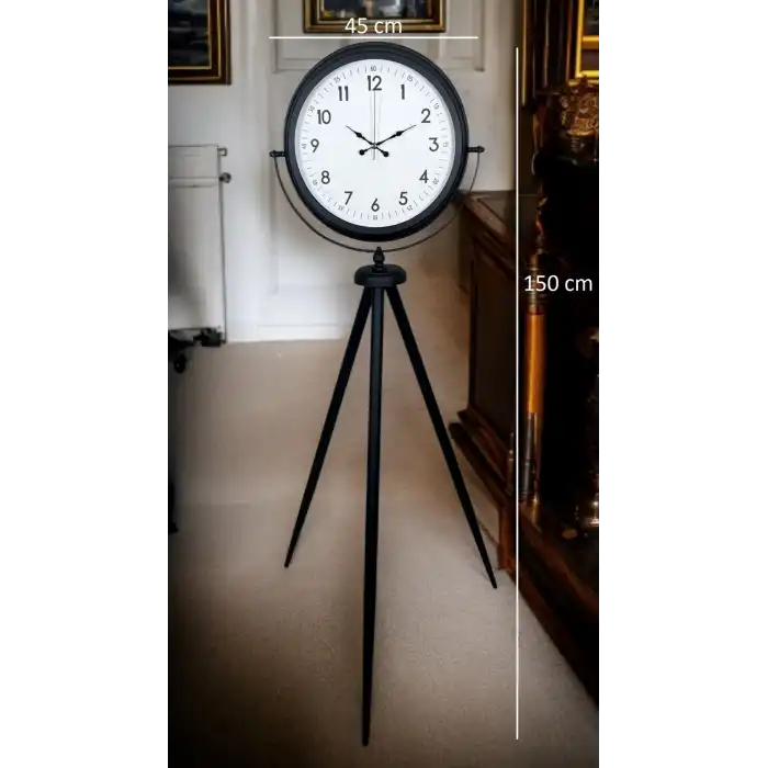 Siyah Standart Tripod Ayaklı Saat