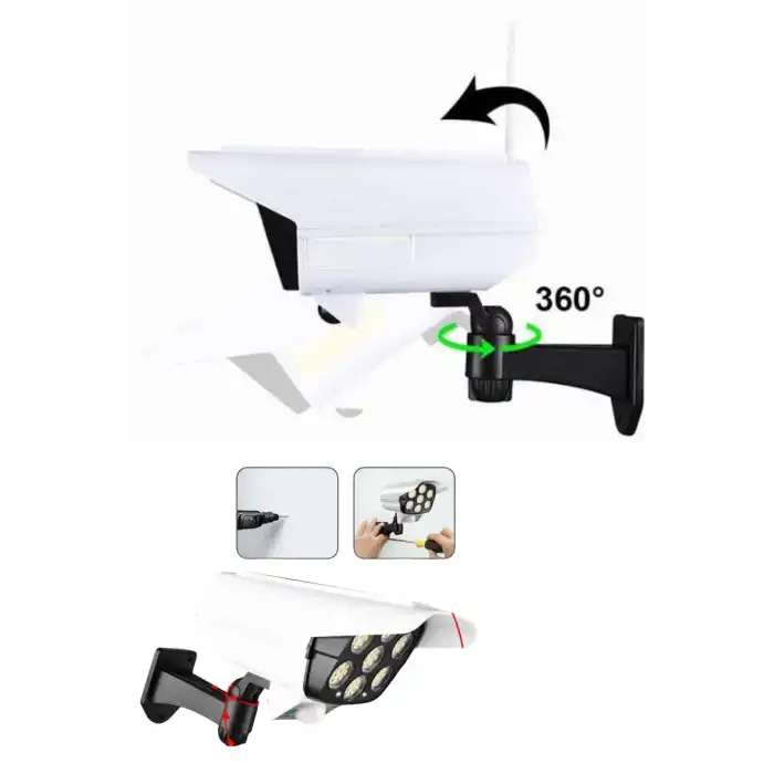 Solar Bahçe Lambası Uzaktan Kumandalı Kamera Görünümlü Hareket Sensörlü