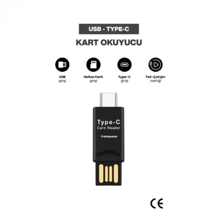 USB To Type-C Kart Okuyucu