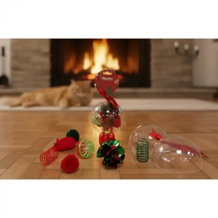 Yılbaşı Konseptli 8 Parça Küre İçinde Oyuncak Seti