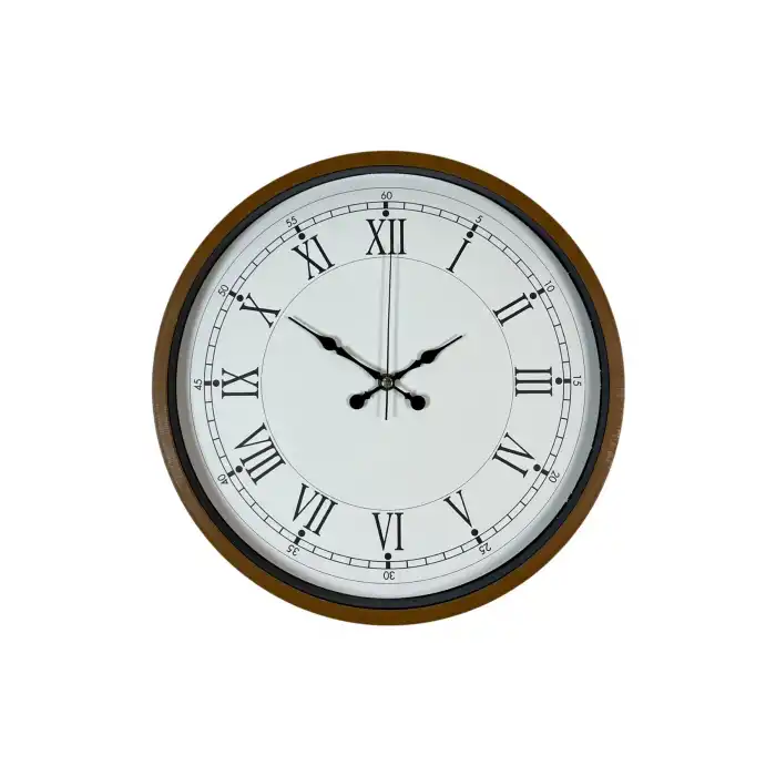 Zentime 36 Cm Kahverengi Dekoratif Duvar Saati