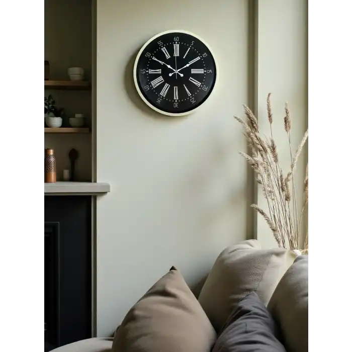 Zentime 36 Cm Krem Dekoratif Duvar Saati