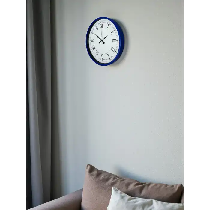 Zentime 36 Cm Lacivert Dekoratif Duvar Saati