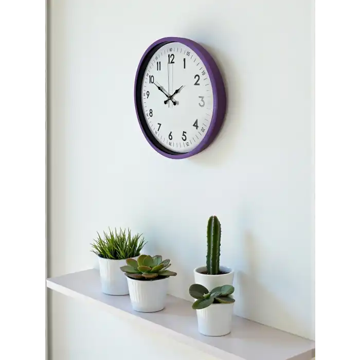 Zentime 36 Cm Mor Dekoratif Duvar Saati