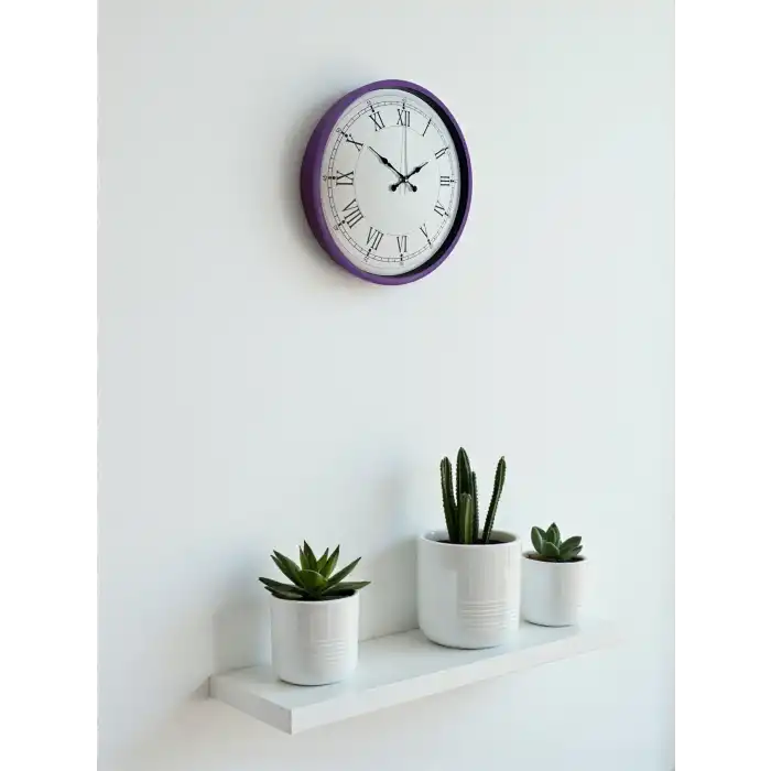 Zentime 36 Cm Mor Dekoratif Duvar Saati