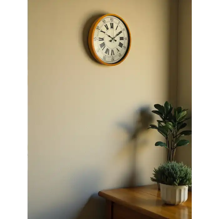 Zentime 36 Cm Turuncu Dekoratif Duvar Saati