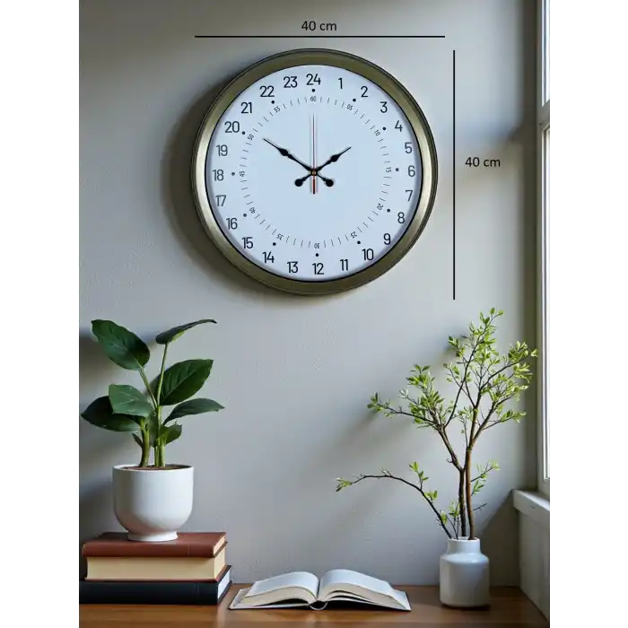 Zentime 40 Cm Eskitme Vintage Alışılmışın Dışında Duvar Saati