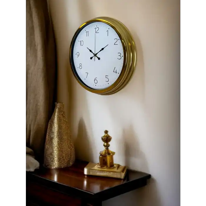 Zentime 40 Cm Gold Lüks Duvar Saati
