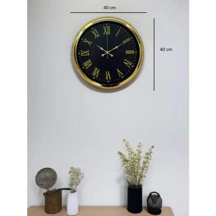 Zentime 40 Cm Gold Lüks Duvar Saati