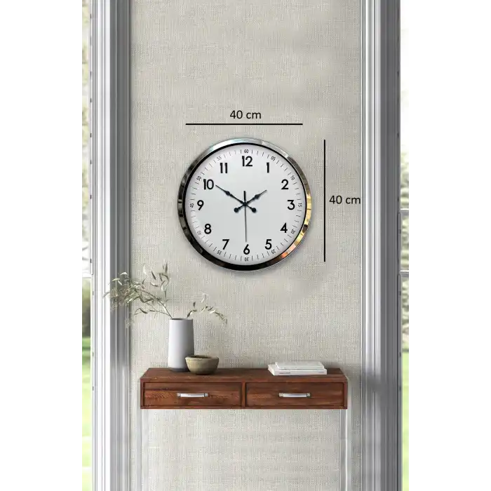Zentime 40 Cm Krom Elegance Duvar Saati