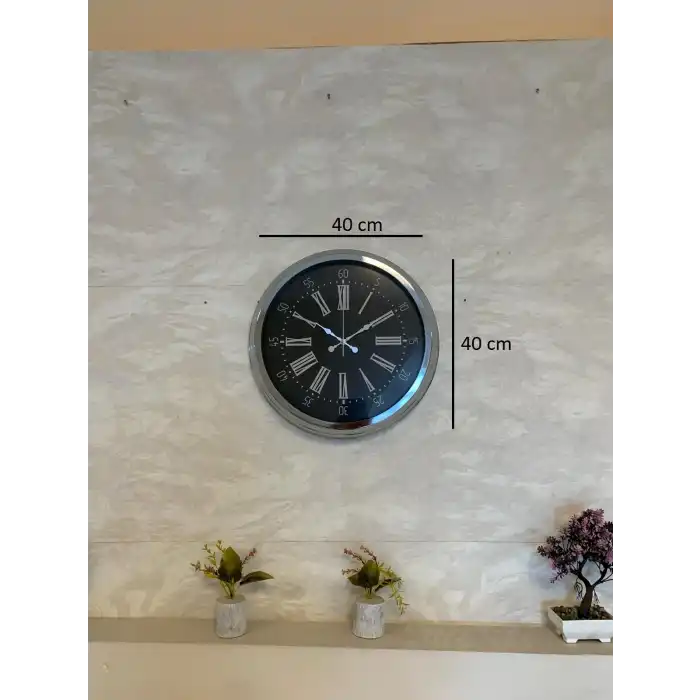 Zentime 40 Cm Krom Elegance Duvar Saati