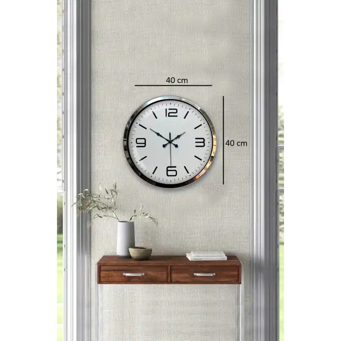 Zentime 40 Cm Krom Elegance Duvar Saati