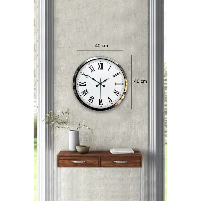 Zentime 40 Cm Krom Elegance Duvar Saati