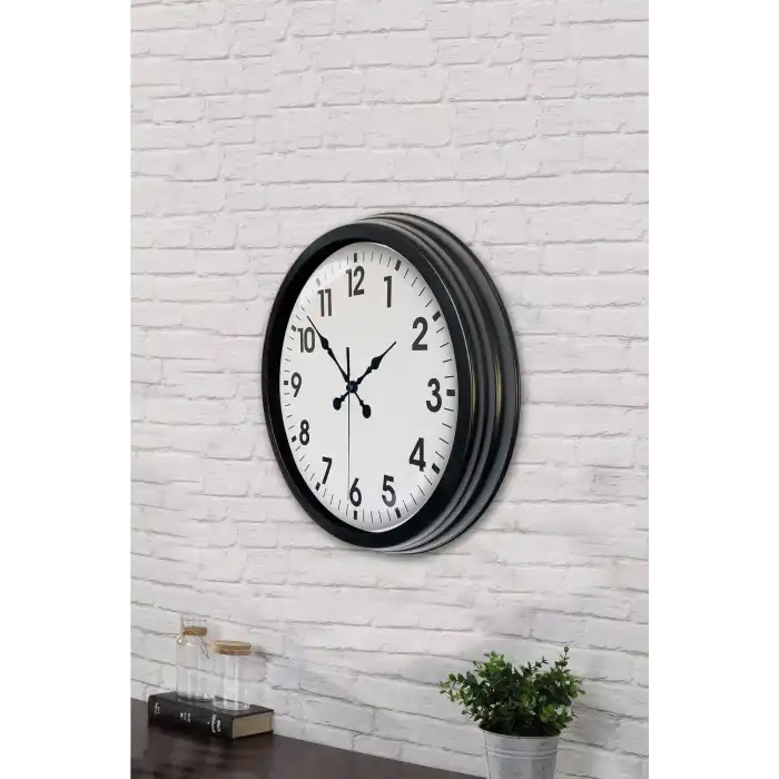 Zentime 40 Cm Siyah Şık Duvar Saati