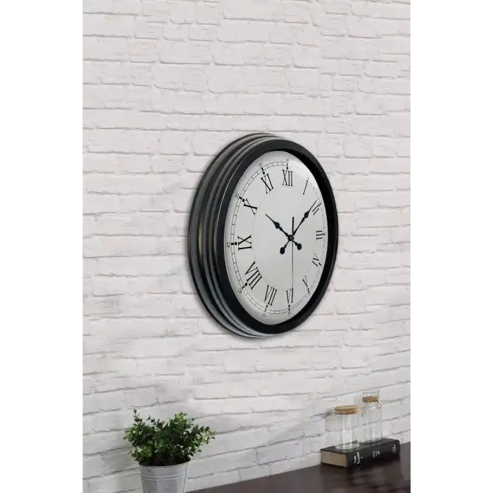 Zentime 40 Cm Siyah Şık Duvar Saati