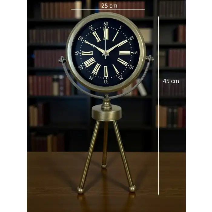 Zentime Eskitme Vintage Üç Ayaklı Duvar Saati