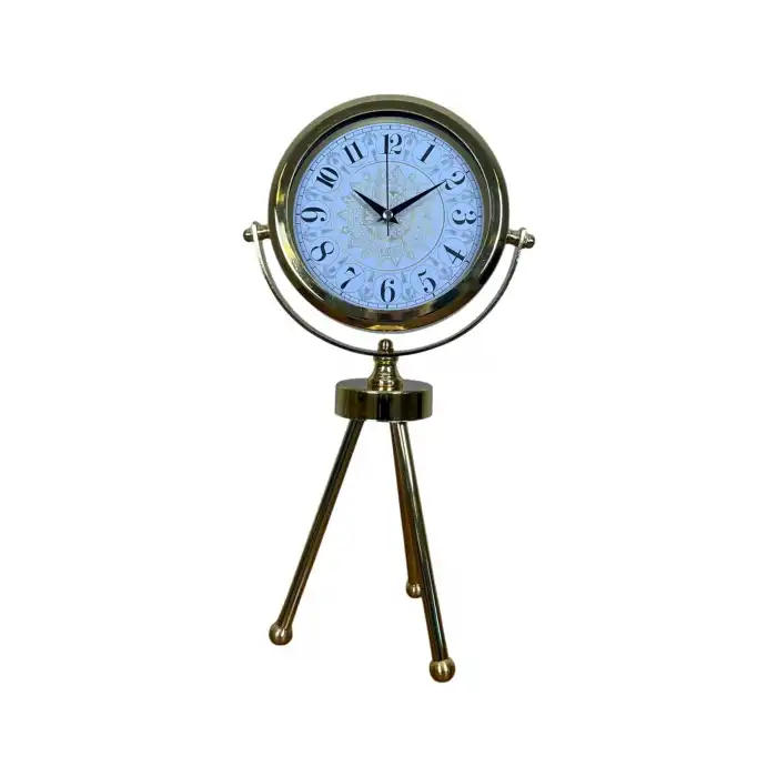 Zentime Gold Lüks Üç Ayaklı Masa Saati