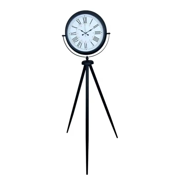Zentime Siyah Roma Rakamlı Lüks Tasarım Tripod Ayaklı Saat