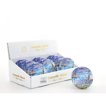 Taşlı İstanbul Tasarımı El Aynası Kalın Model 9