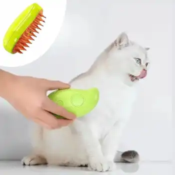 BUFFER® Buharlı Yumuşak Silikon Uçlu Kedi & Köpek Tüy Tarama Tarağı Yıkama Fırçası