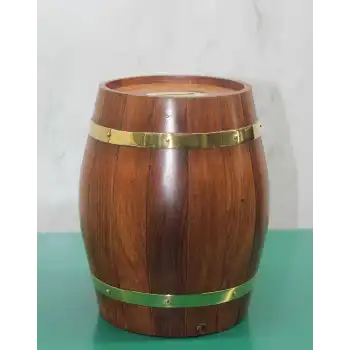 Pirinç Detaylı Fıçı Kumbara Model 3