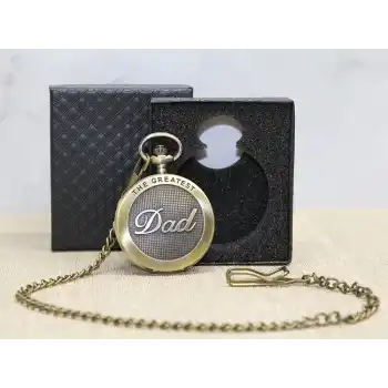 Özel Kutulu Dad (Baba) Tasarımlı Antik Köstekli Saat